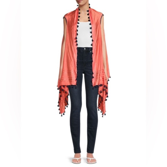 La Fiorentina Other - New VISCOSE/SILK BLEND floaty shawl vest
